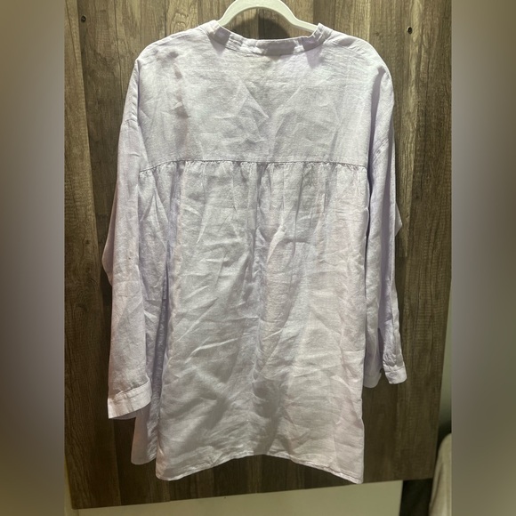 Eileen Fisher Women's Button Down Shirt - Soft Lavender Size Large NWOT - Picture 6 of 8